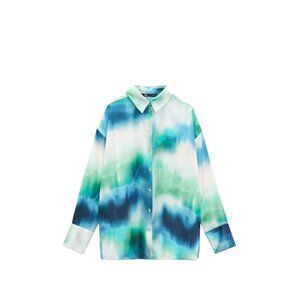 ZARA OVERSIZED TIE-DIE SHIRT MULTICOLORED SIZE s | 2632/268
